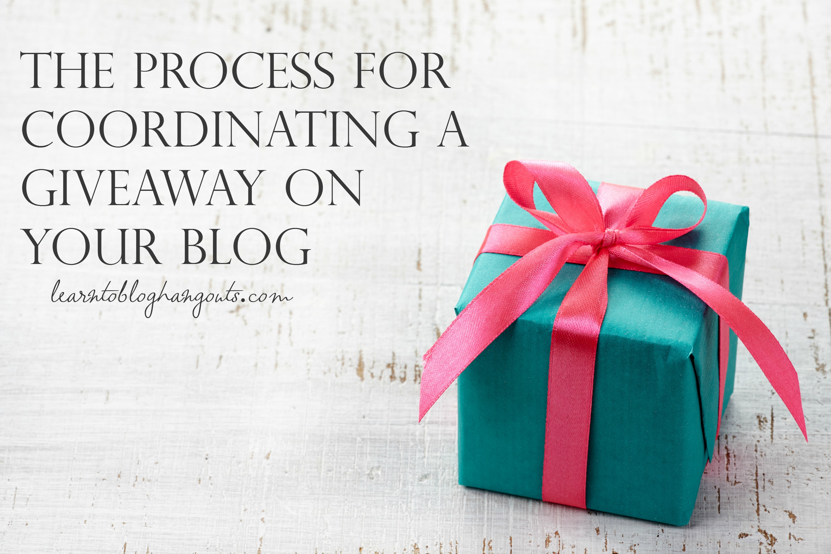 the process for coordinating a giveaway ion your blog