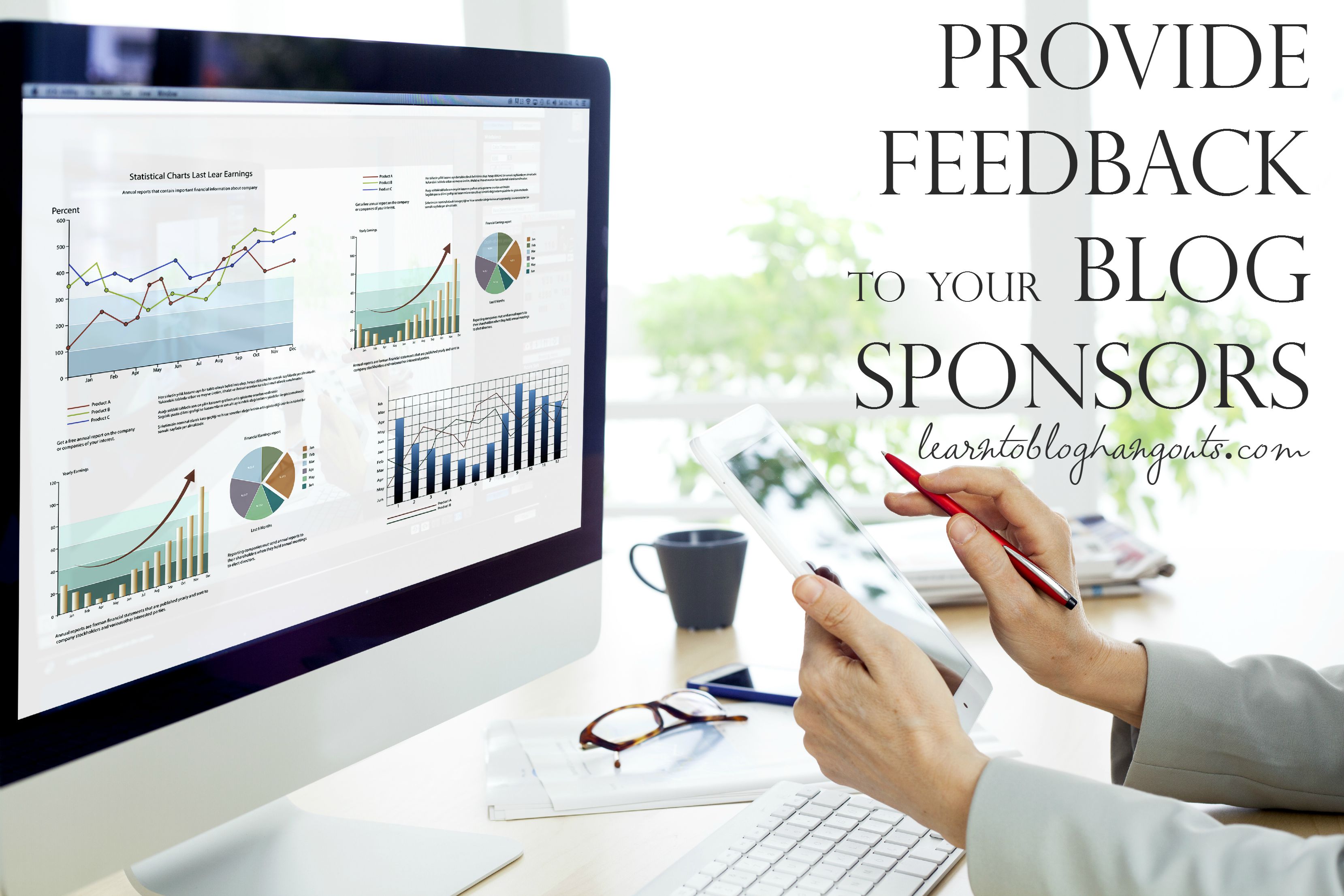 provide feedback to your blog sponsors