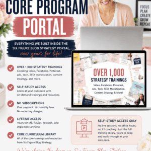 Six Figure Blog Strategy Core Program Portal